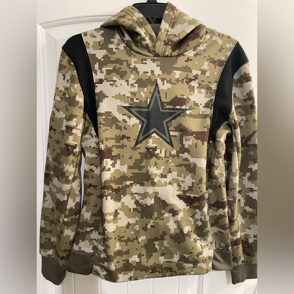 Nike Dallas Cowboys Salute to Service Boys Camo Hoodie. Size Large. NFL. Dri-fit - Picture 2 of 16